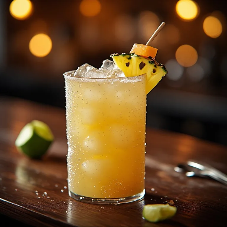 Cheesecake Factory Pineapple Moscow Mule — Ginger Beer, Fresh Pineapple and a Gummy on Top
