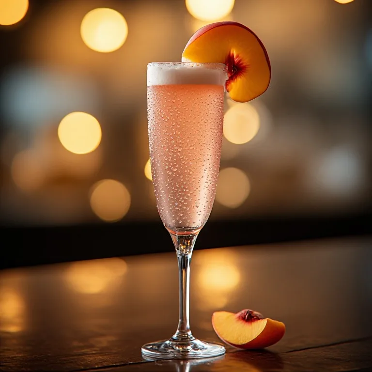 Olive Garden Peach Bellini — Peach Purée, Prosecco and the Bottle on the Side